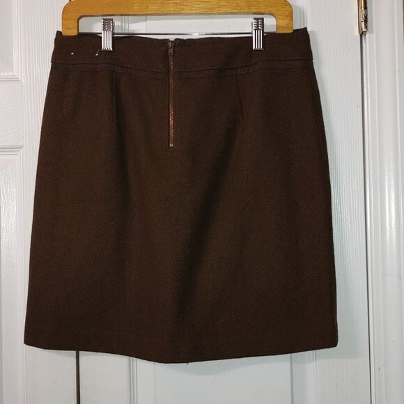 Vintage Bob Timberlake lined  brown wool skirt  Sz 8 - Picture 3 of 4
